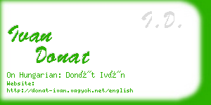 ivan donat business card